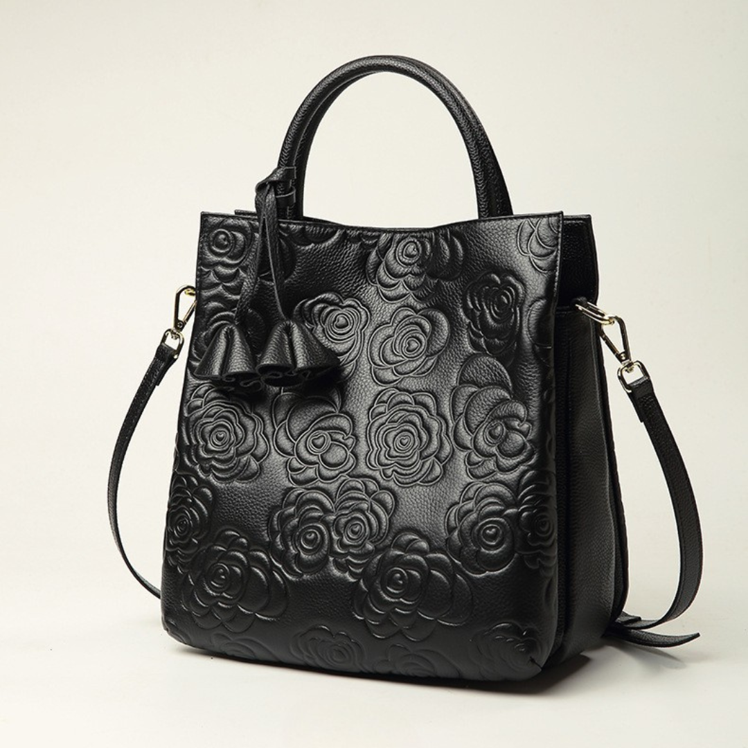 Velanci Monarch Rose Leather Handbag