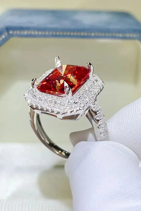 2 Carat Moissanite Ring Giulia - Sterling Silver Shine Women's Ring Velanci