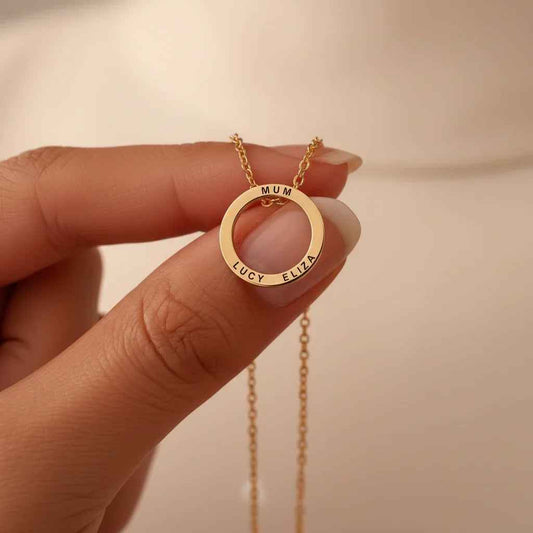 Custom Necklace Eternity Circle – Cerchio Eterno Personalized Pendant