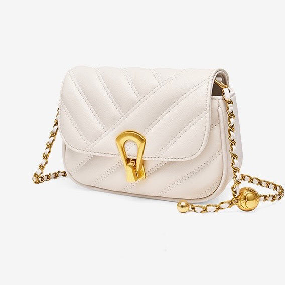 2025 Summer Luxe Genuine Leather Mini Chain Shoulder Bag