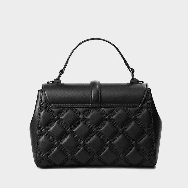 Elegant Genuine Leather Embossed Tote & Crossbody Bag