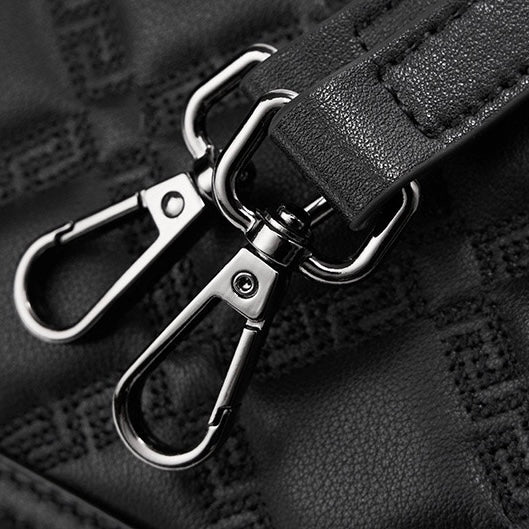 Elegant Genuine Leather Embossed Tote & Crossbody Bag