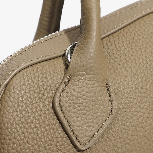 Top Grain Leather Elegant Baguette Handbag