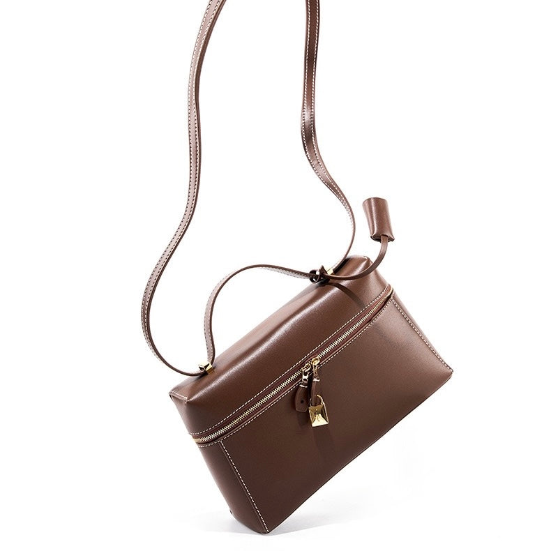 Elegant Leather Crossbody Bucket Bag for Women