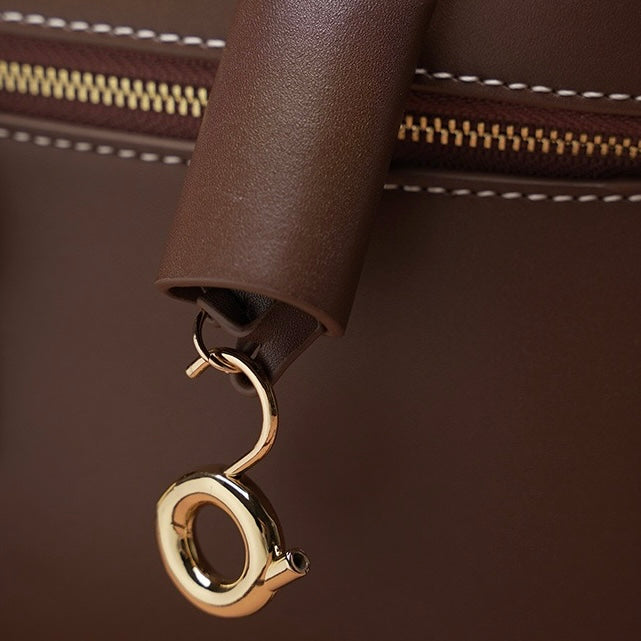 Elegant Leather Crossbody Bucket Bag for Women