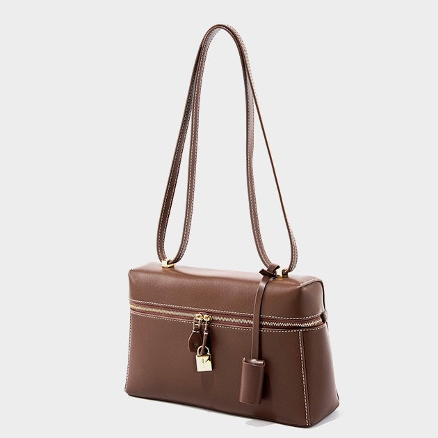 Elegant Leather Crossbody Bucket Bag for Women