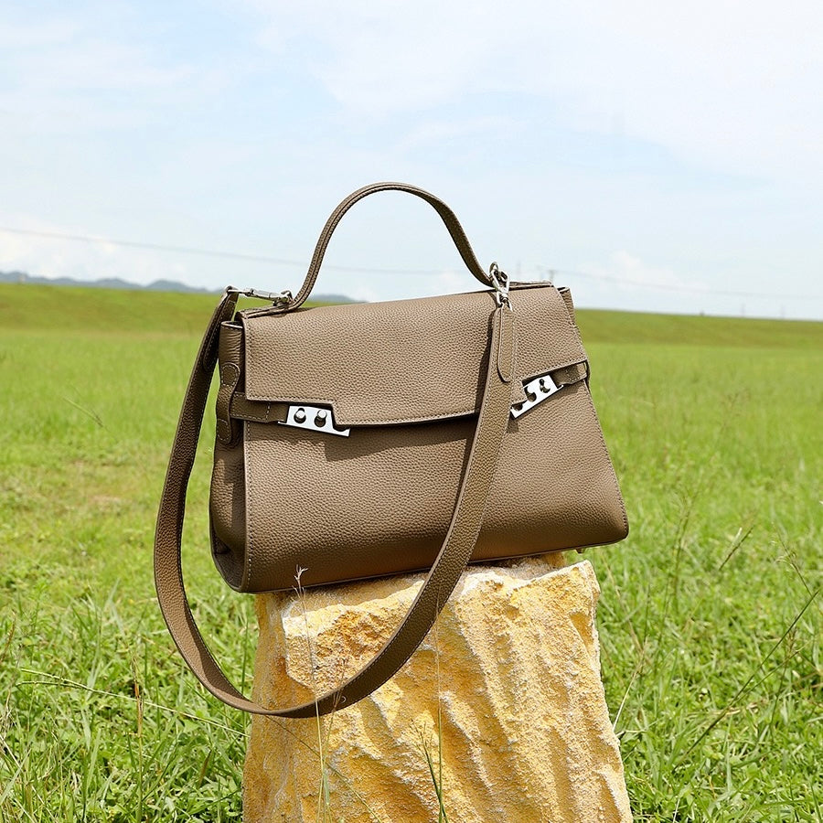 Elegant Women's Genuine Leather Large Capacity Tote Bag