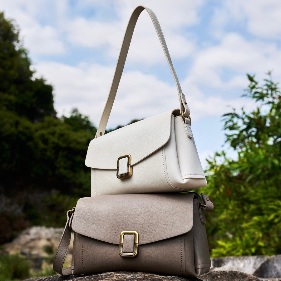 Maillard Elegance Women's Genuine Leather Commuter Tote Bag