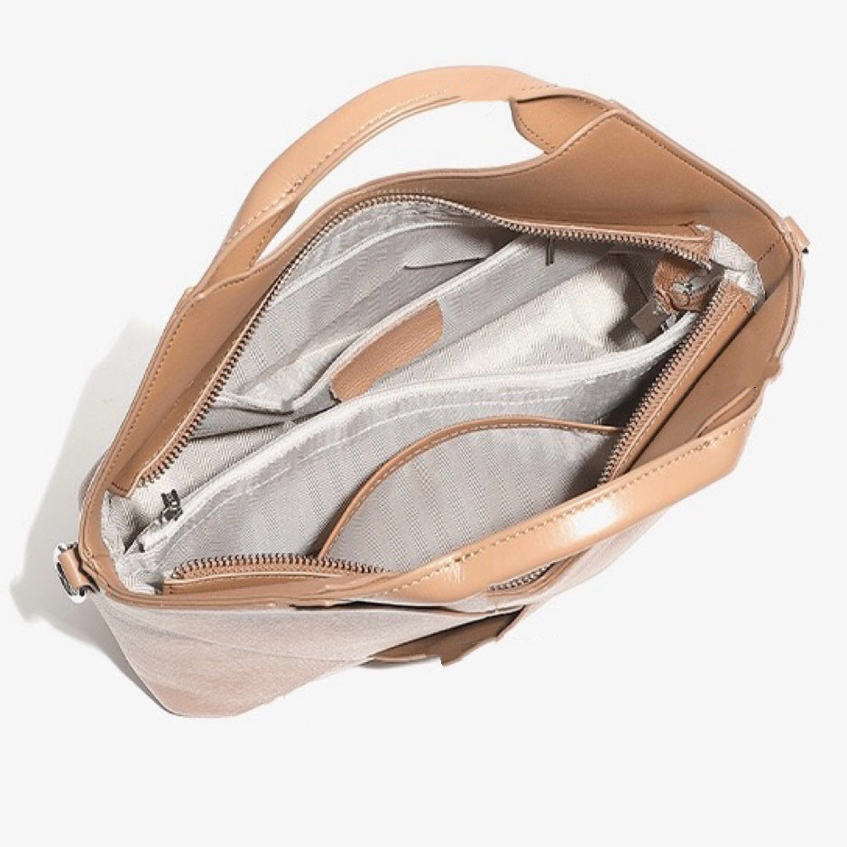 Sophisticated Women's Genuine Leather Woven Handbag