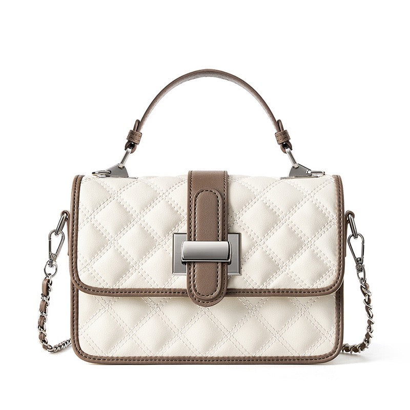 Luxe Quilted Genuine Leather Crossbody Bag for Everyday Elegance