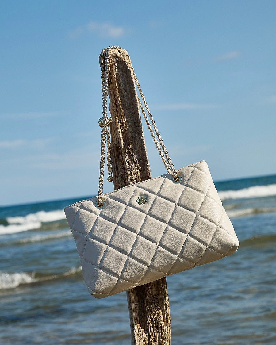 Quilted Genuine Leather Luxury Chain Shoulder Bag