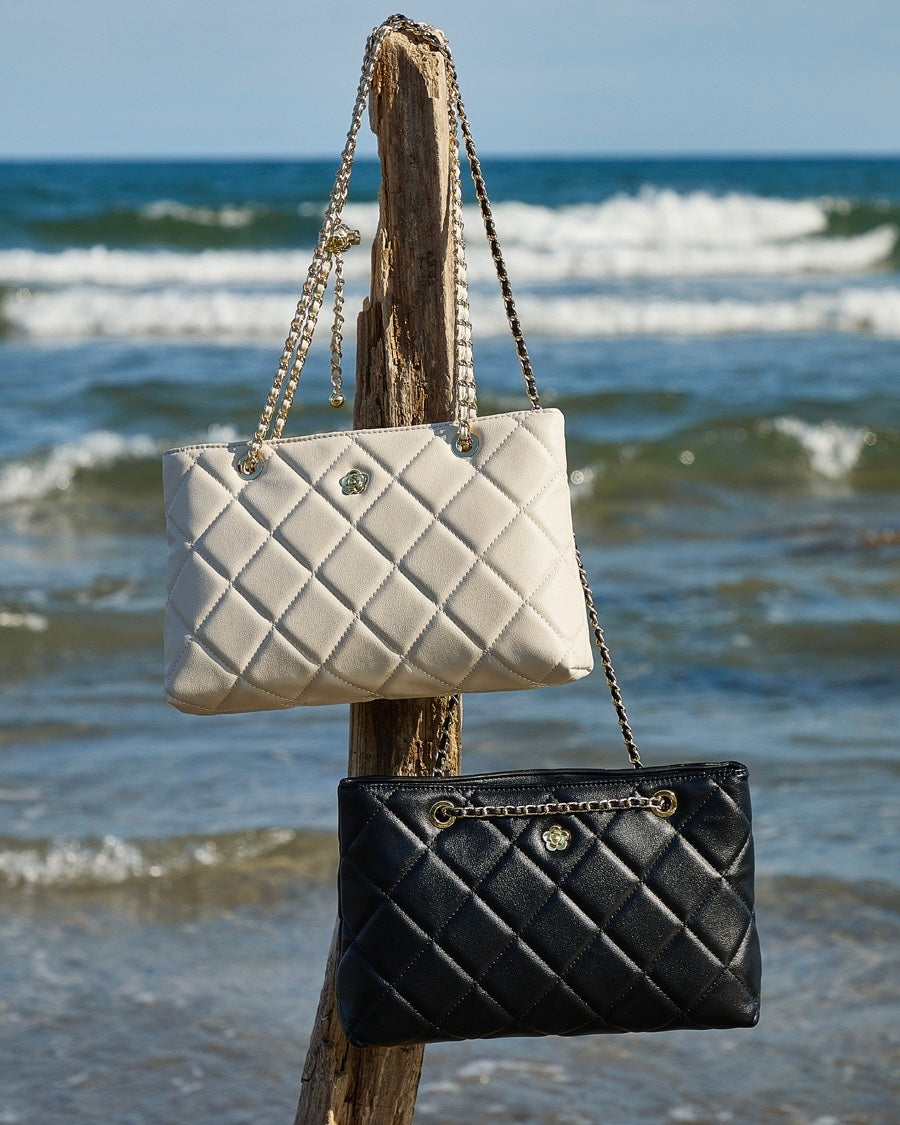 Quilted Genuine Leather Luxury Chain Shoulder Bag