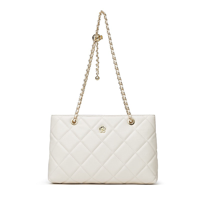 Quilted Genuine Leather Luxury Chain Shoulder Bag