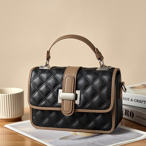Luxe Quilted Genuine Leather Crossbody Bag for Everyday Elegance