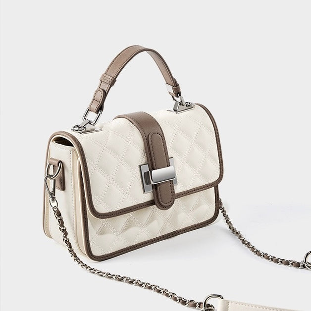 Luxe Quilted Genuine Leather Crossbody Bag for Everyday Elegance