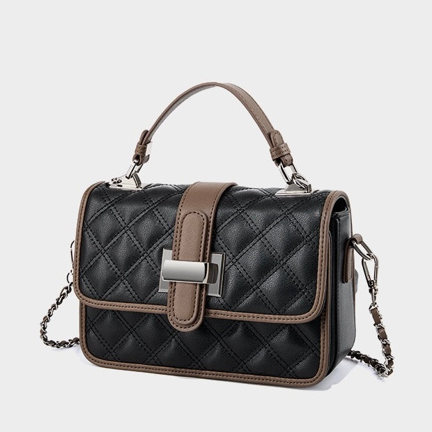 Luxe Quilted Genuine Leather Crossbody Bag for Everyday Elegance