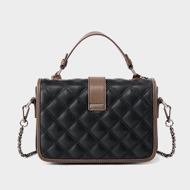 Luxe Quilted Genuine Leather Crossbody Bag for Everyday Elegance