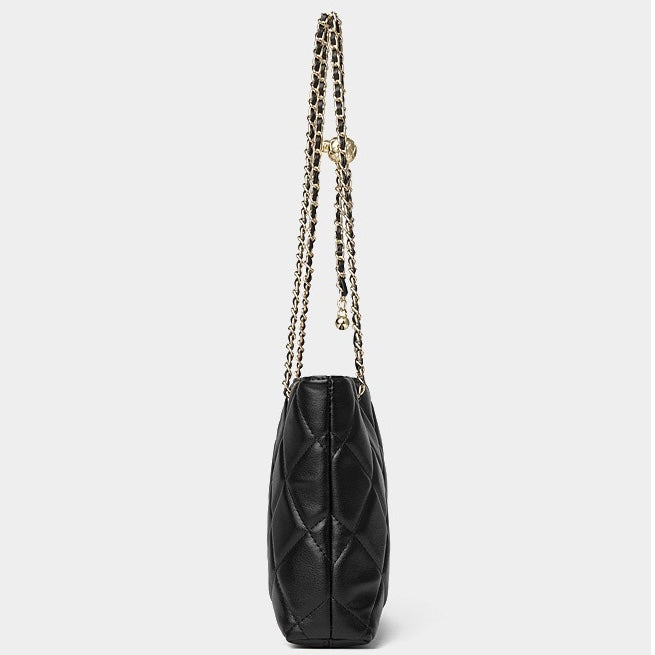 Quilted Genuine Leather Luxury Chain Shoulder Bag
