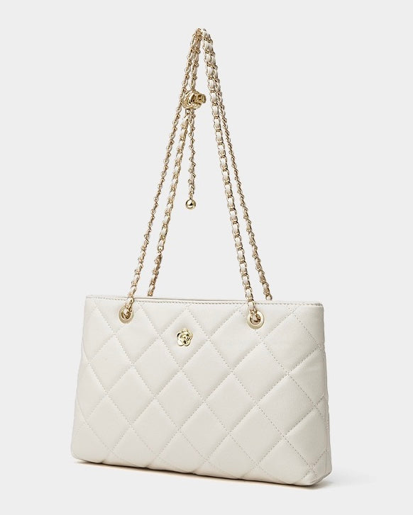 Quilted Genuine Leather Luxury Chain Shoulder Bag