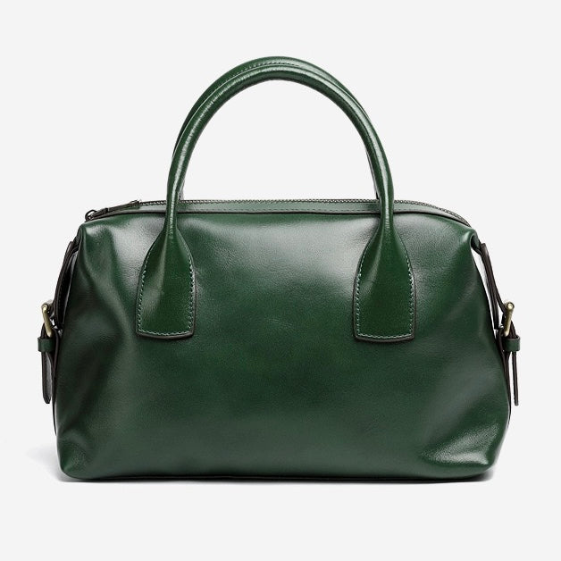 Luxurious Pebbled Leather Convertible Satchel with Elegant Top Handles