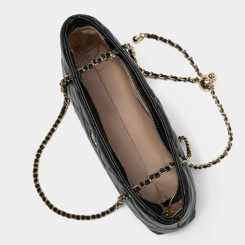 Quilted Genuine Leather Luxury Chain Shoulder Bag