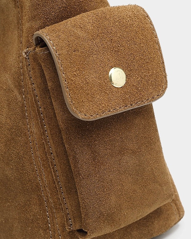 Retro Matte Cowhide Utility Shoulder Bag - Timeless Elegance in Leather