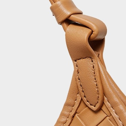 Woven Genuine Leather Commuter Bag for Women