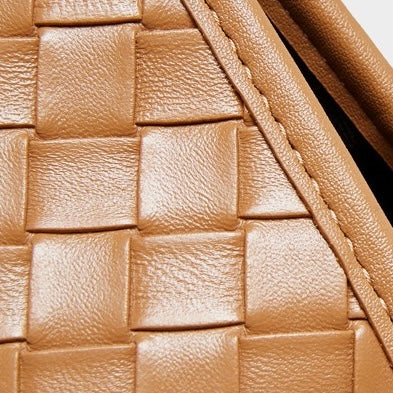 Woven Genuine Leather Commuter Bag for Women