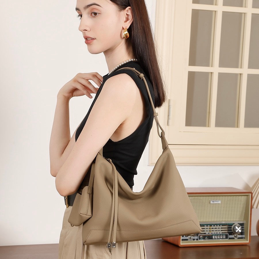 Elegant Minimalist Leather Commuter Tote Bag