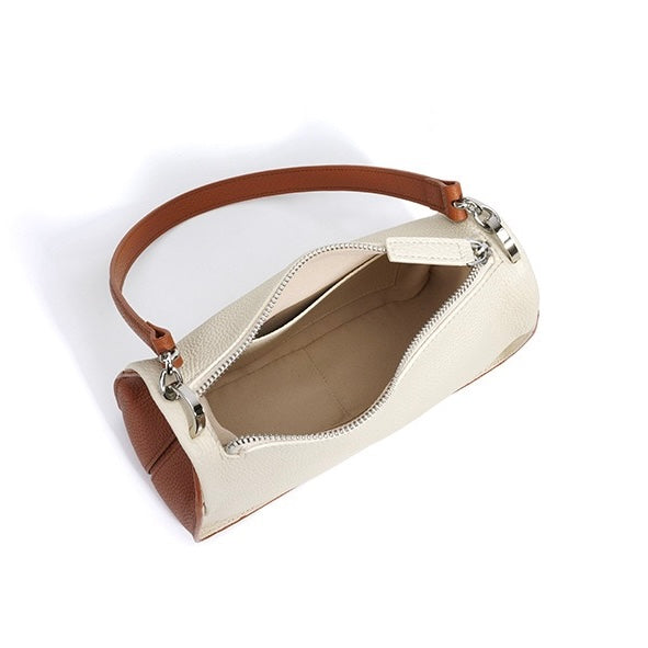 Luxurious Genuine Leather Crossbody Bag with Elegant Patchwork