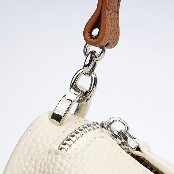 Luxurious Genuine Leather Crossbody Bag with Elegant Patchwork