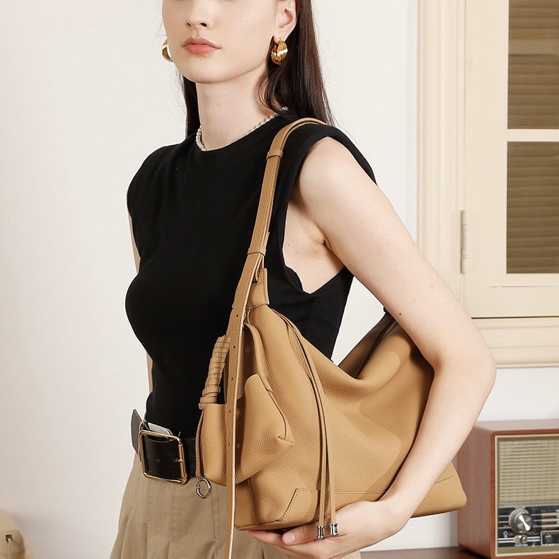 Elegant Minimalist Leather Commuter Tote Bag