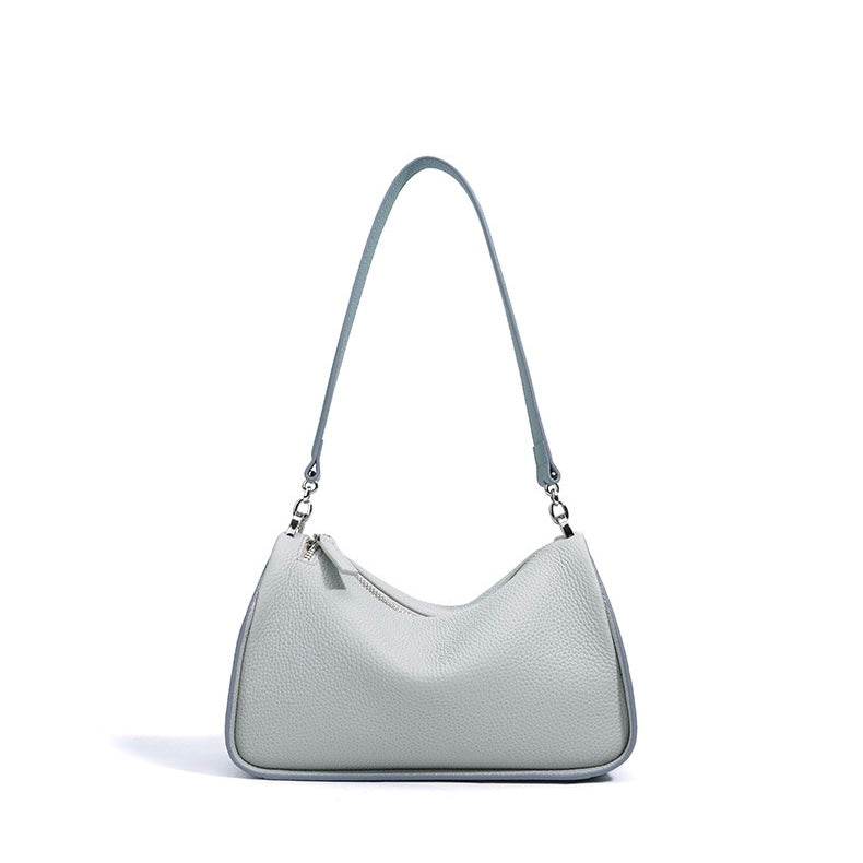 Luxurious Genuine Leather Crossbody Bag with Elegant Patchwork