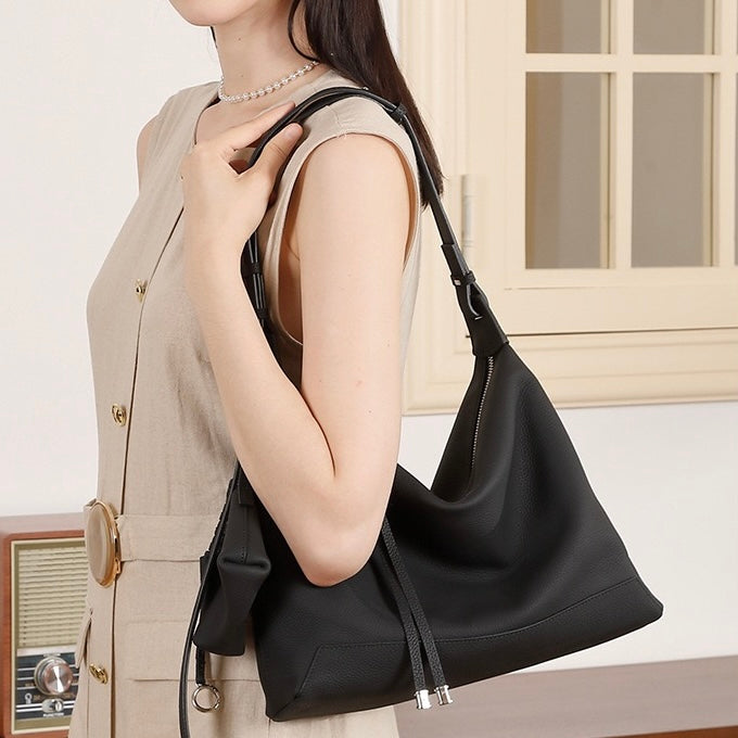 Elegant Minimalist Leather Commuter Tote Bag