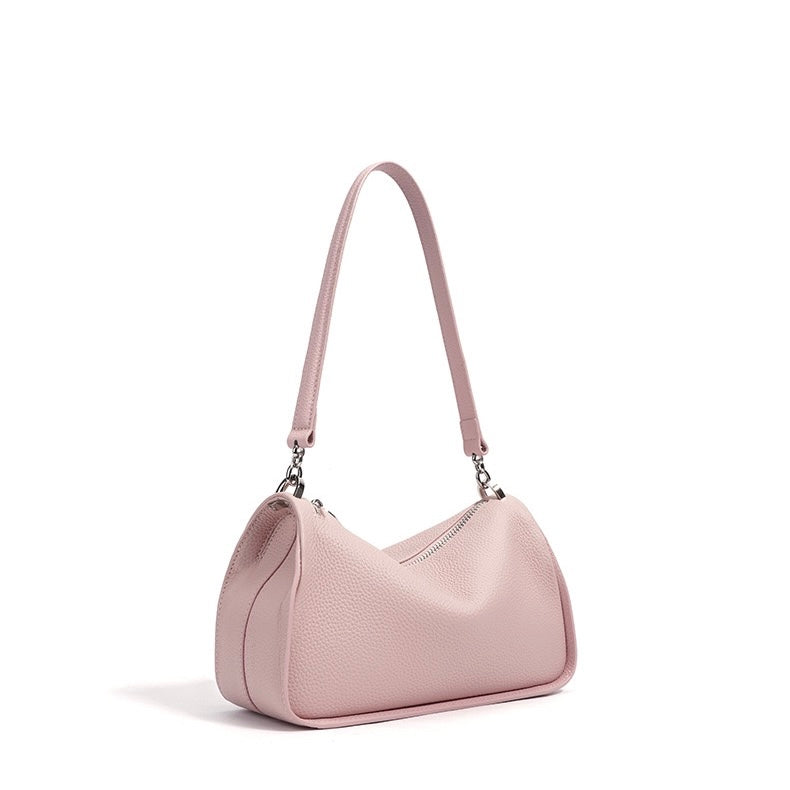 Luxurious Genuine Leather Crossbody Bag with Elegant Patchwork