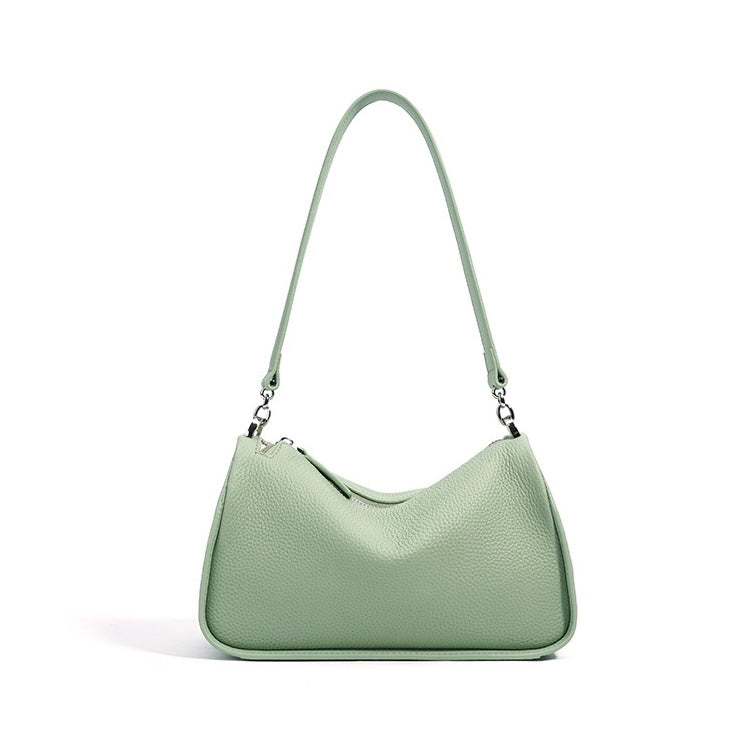 Luxurious Genuine Leather Crossbody Bag with Elegant Patchwork