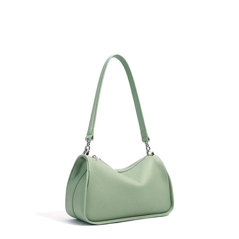 Luxurious Genuine Leather Crossbody Bag with Elegant Patchwork