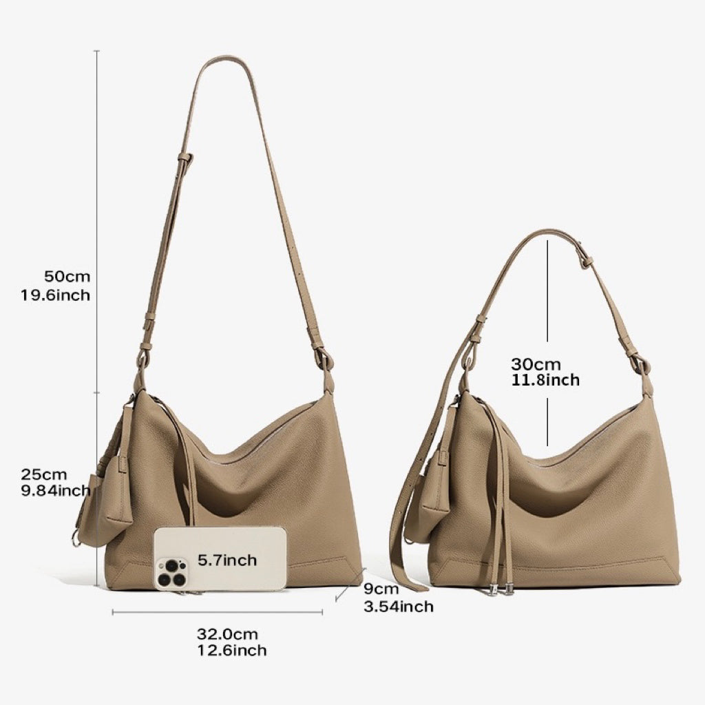 Elegant Minimalist Leather Commuter Tote Bag