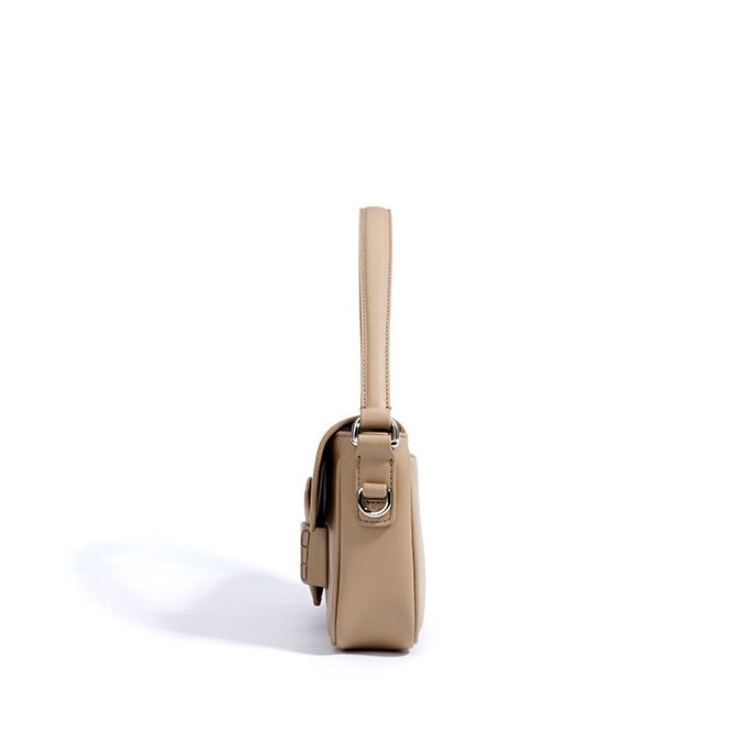 Genuine Leather Minimalist Square Shoulder Bag – Timeless Elegance