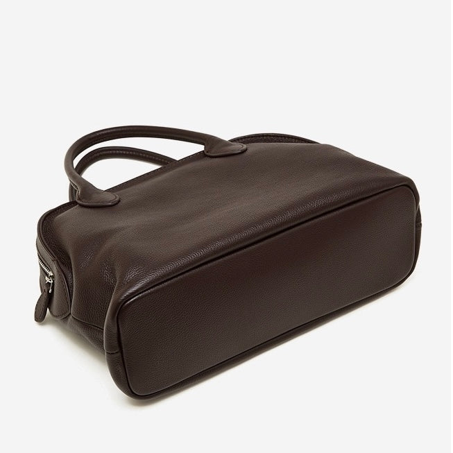 Grained Leather Dome Satchel: A Fusion of Elegance and Functionality