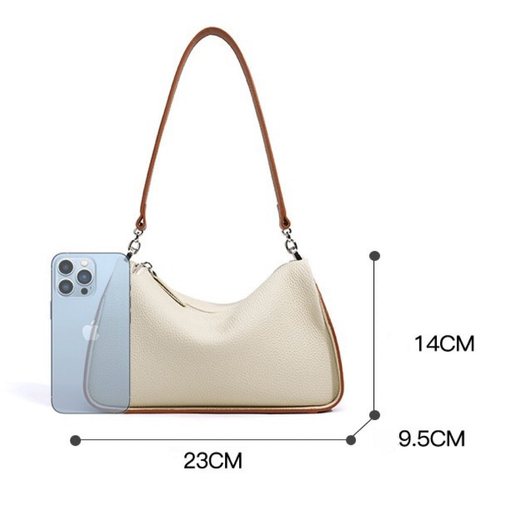 Luxurious Genuine Leather Crossbody Bag with Elegant Patchwork