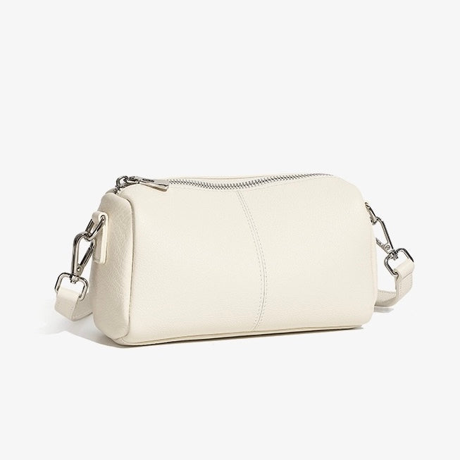 Top Grain Soft Cowhide Elegant Cylinder Clutch Bag