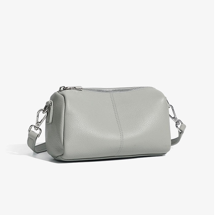 Top Grain Soft Cowhide Elegant Cylinder Clutch Bag