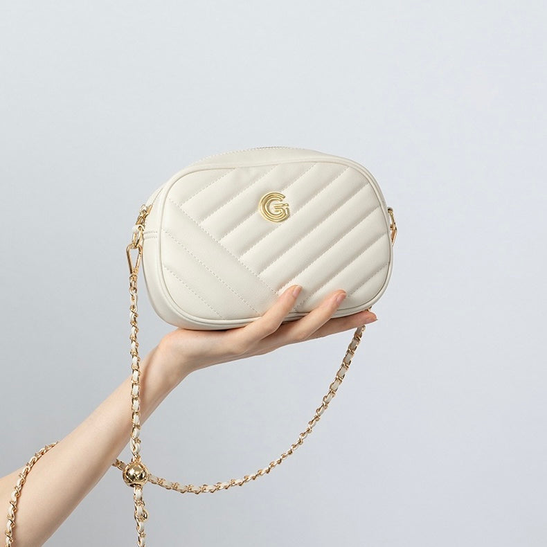 Elegant Genuine Leather Retro Round Bag