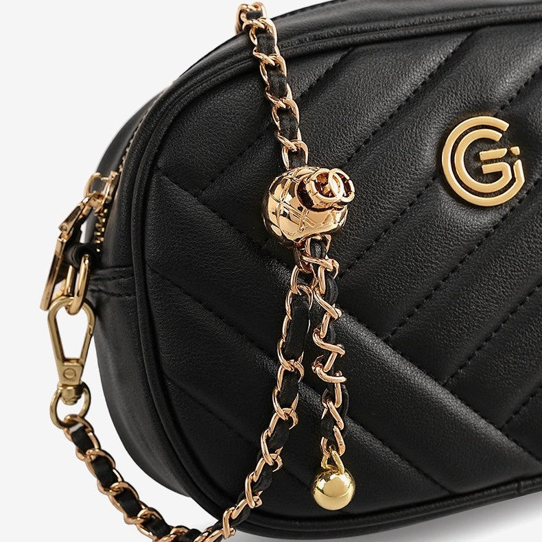 Elegant Genuine Leather Retro Round Bag