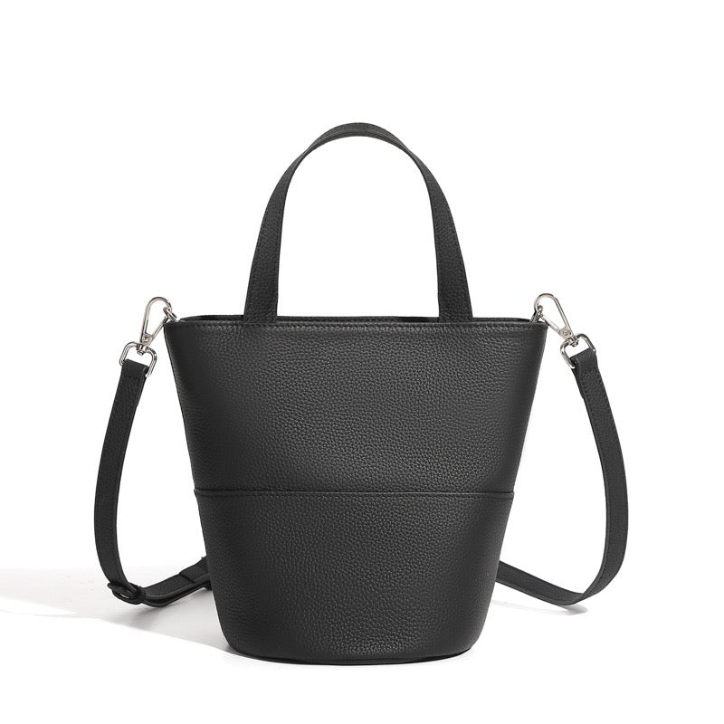 Exquisite Women's Genuine Leather Minimalist Crossbody Bucket Bag