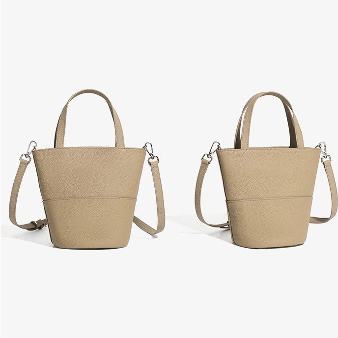 Exquisite Women's Genuine Leather Minimalist Crossbody Bucket Bag