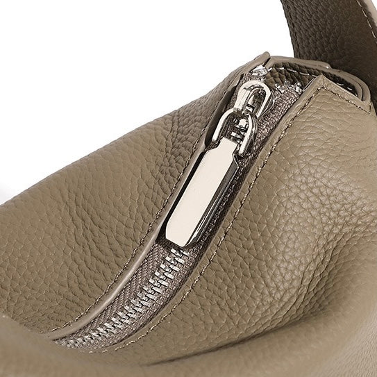 Luxurious Geometric Genuine Leather Pillow Crossbody Handbag