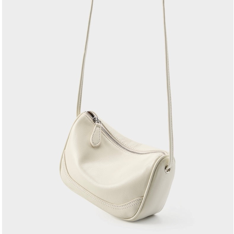 Elegant Genuine Leather Mini Crossbody Bag - Everyday Sophistication