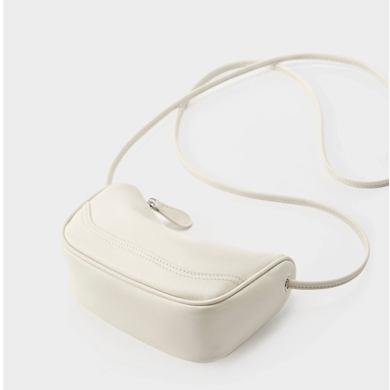Elegant Genuine Leather Mini Crossbody Bag - Everyday Sophistication